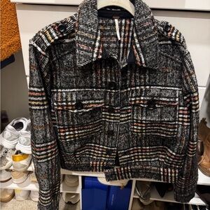 Free People Multicolor Plaid Jacket